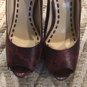 Enzo Black/red leopard heels